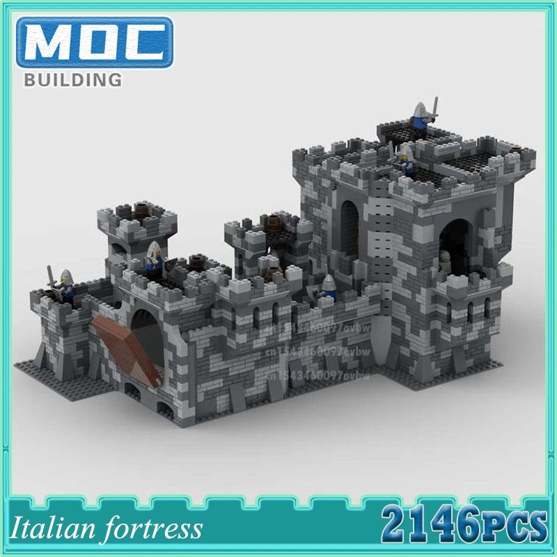 Famous Movie Scence Moc Italian fortress Building Blocks Technology Bricks DIY Assembly Model Collection Toys Xmas Gifts