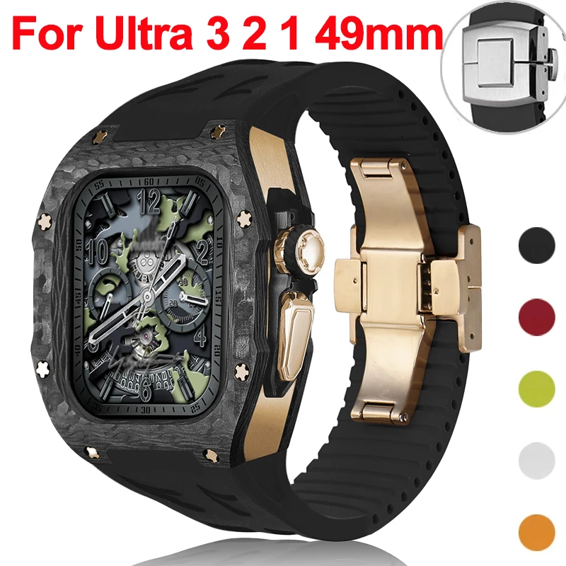 �y�Z�[�����zIWatch Ultra3 49MM�p�����L�b�g �����`�^������/�J�[�{���t�@�C�o�[�P�[�X+�X�g���b�v Apple Watch Ultra2/1 49mm�p�����L�b�g