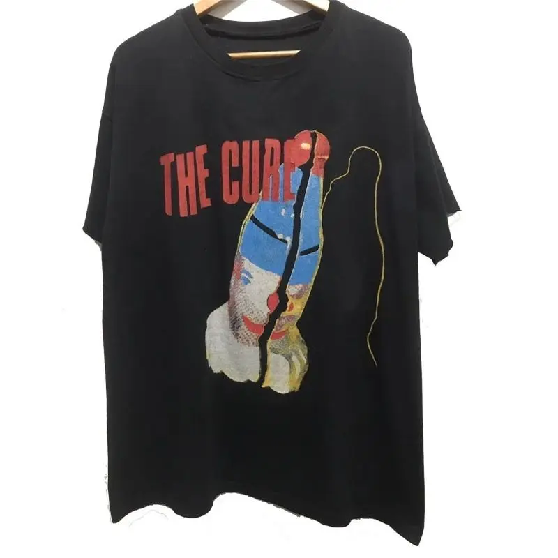 Rock Punk Band Print Top 1992 The Cure Treatment Band Vintage Casual T-shirt 2026 New Tops Loose Print Streetwear Unisex