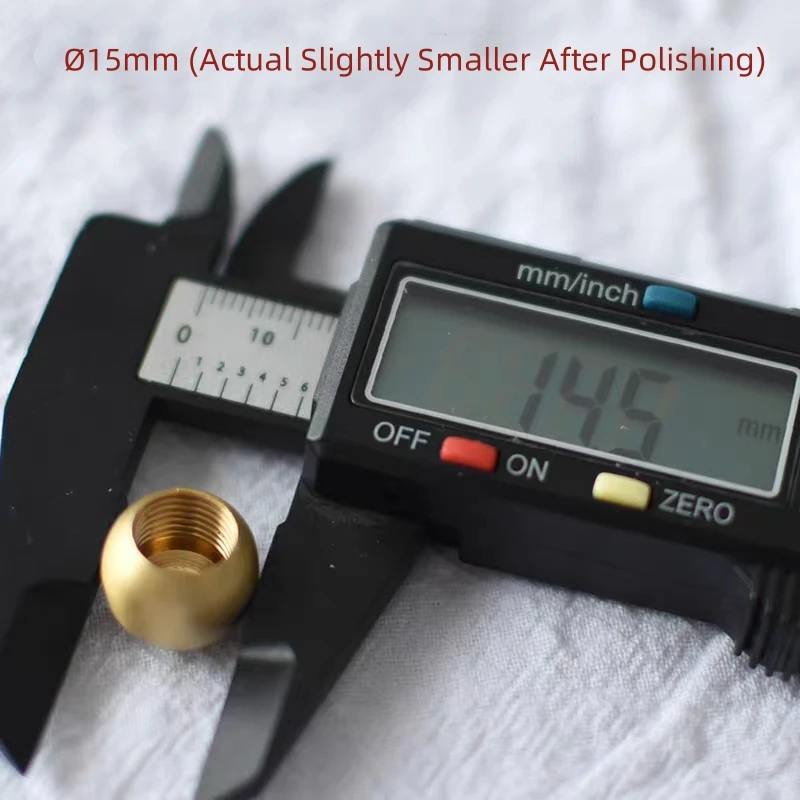 Латунная шаровая гайка с внутренней резьбой M10 для стеклянной крышки лампы DIY