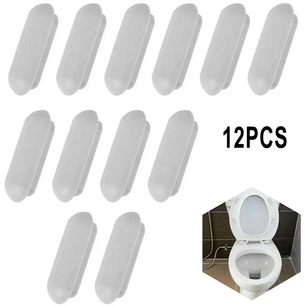 12pcs Toilet Seat Shock-proof Buffers Bumpers Replacement Pads Top Cover Cushion/Seat Cushion Stoppers Gasket Lid Parts Parts