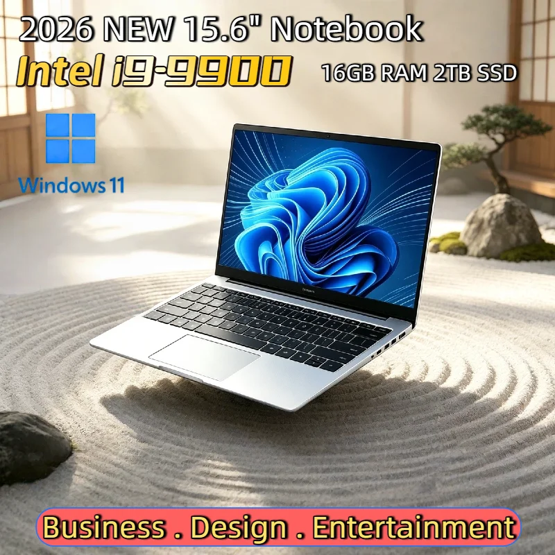 

Intel i9 9900 Ultra Slim Windows 11 Laptop Computer 15.6 Inch 32GB RAM 512GB 1TB SSD Notebook Gamer 1920x1080 Office PC Max Pro