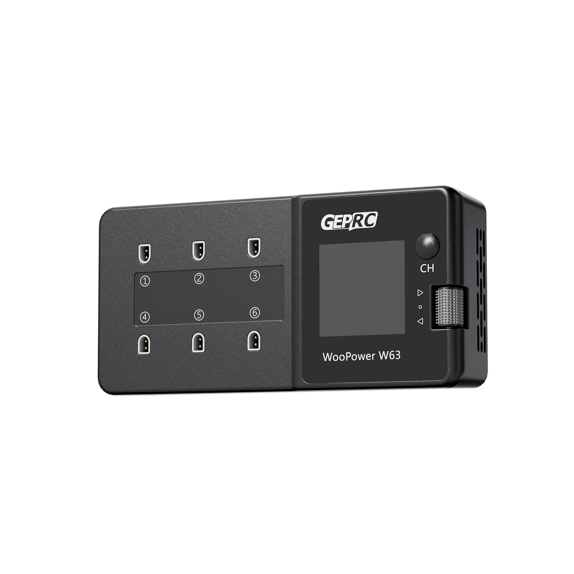 GEPRC W63 78W WooPower 3A*6 6 Ports 1S Lipo Battery Charger Discharger LiPo/LiHV/LiFe PH2.0/BT2.0 Plug For RC FPV Drone