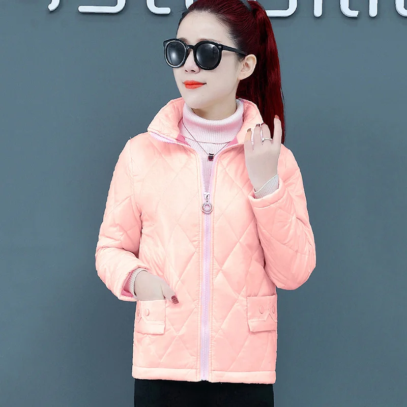 Light Down Cotton-Padded Jacket for Women, Loose Jackets, Short Warm Coat, Female Outerwear, Korean Tops, New, Autumn, Winter