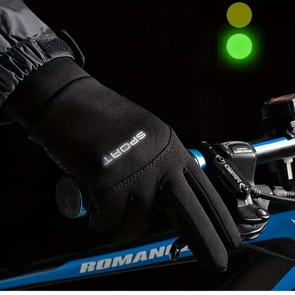 قفازات الشتاء الدافئة الشتاء مقاوم للماء شاشة تعمل باللمس عدم الانزلاق قفازات ركوب الدراجات النارية لوازم في الهواء الطلق لصيد الأسماك والتزلج والجري #2