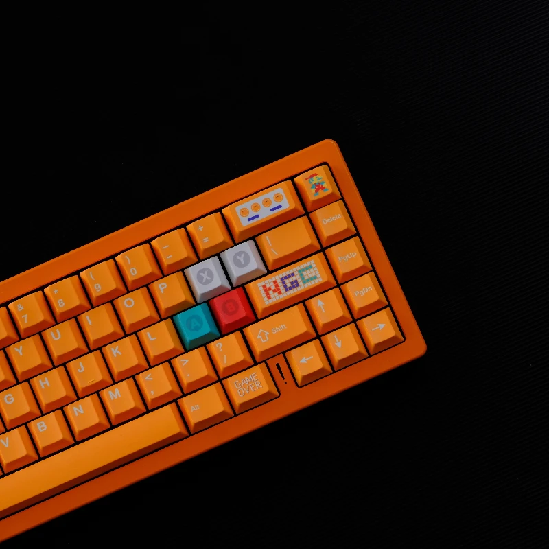 NGC Orange Theme Keycaps Set Cherry Profile PBT Sublimation Custom Original Handmade Keycaps for Mechanical Keyboard Accessories