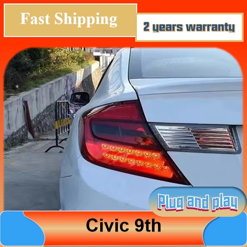 

Автомобильный стайлинг для Honda Civic 9-го поколения: задние фонари 2012-2013, задние габаритные огни, противотуманные фары, стоп-сигналы, указатели поворота, фонари заднего хода