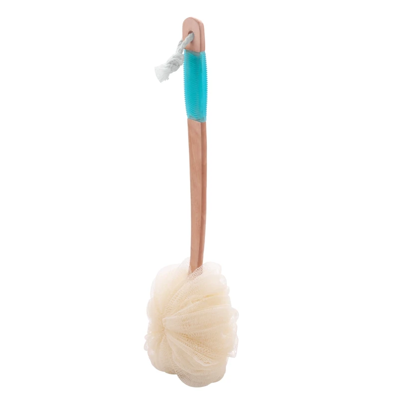 Loofah Sponge Back Scrubber-Men & Women Long Handled Exfoliating Bath & Shower Body Brush-Handheld Luffa Pouf On A Stick