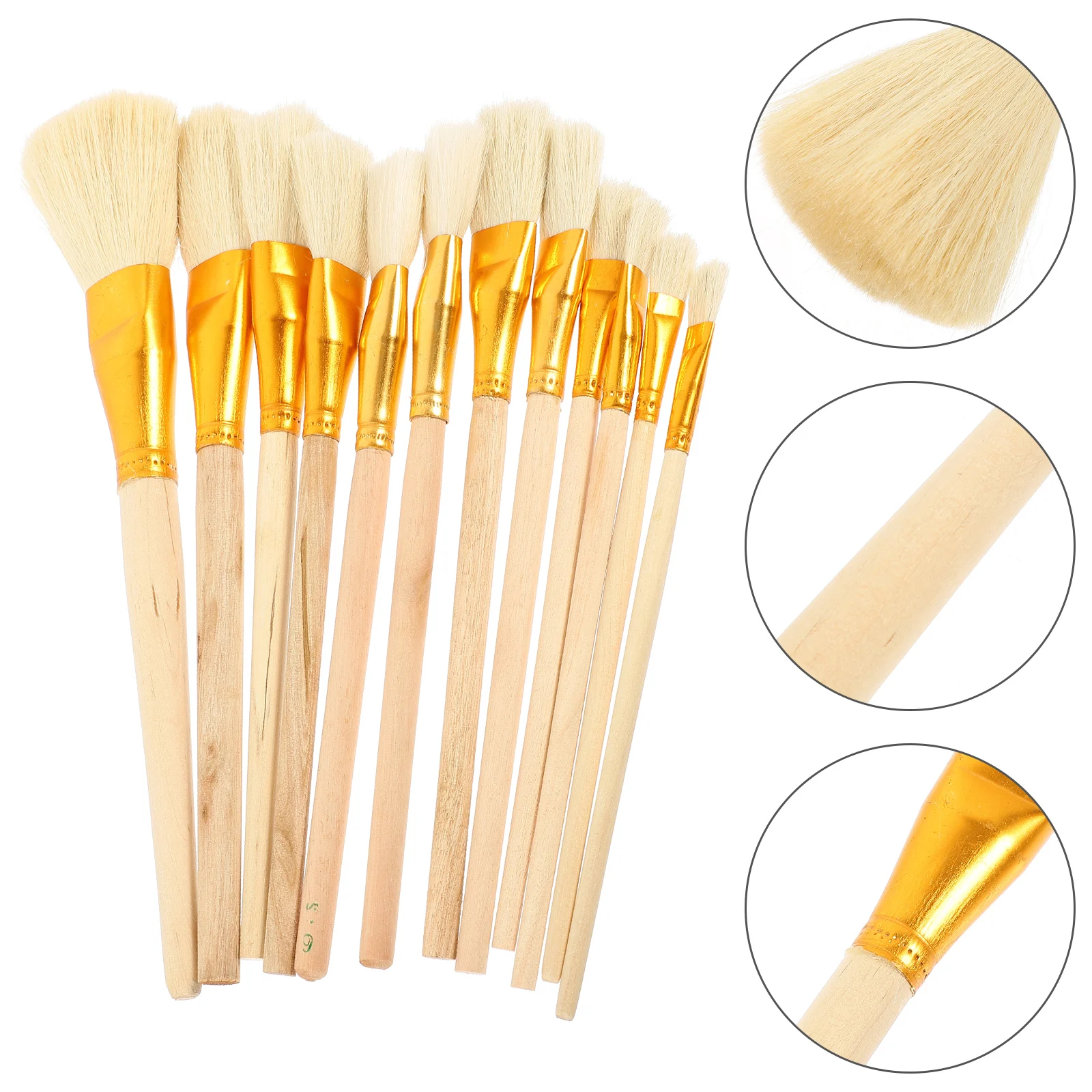 

12 Pcs Paint Brush Pen Craft Brushes Watercolor Professional Outline Gold Fine Oil Painting Watercolour