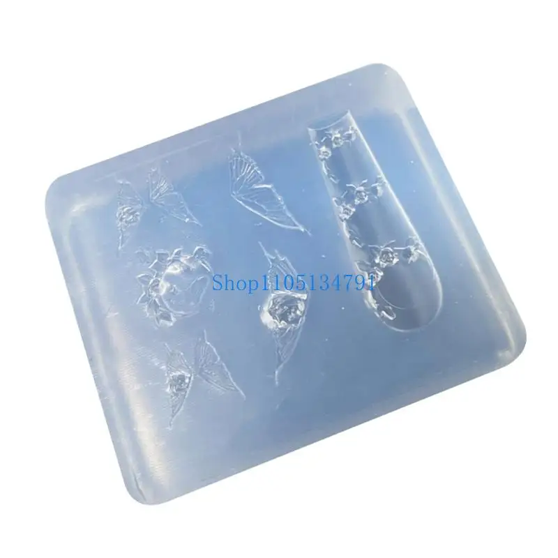 

98 км гибкая силиконовая форма для ногтей тиснение цветов бабочки для энтузиастов ремесла