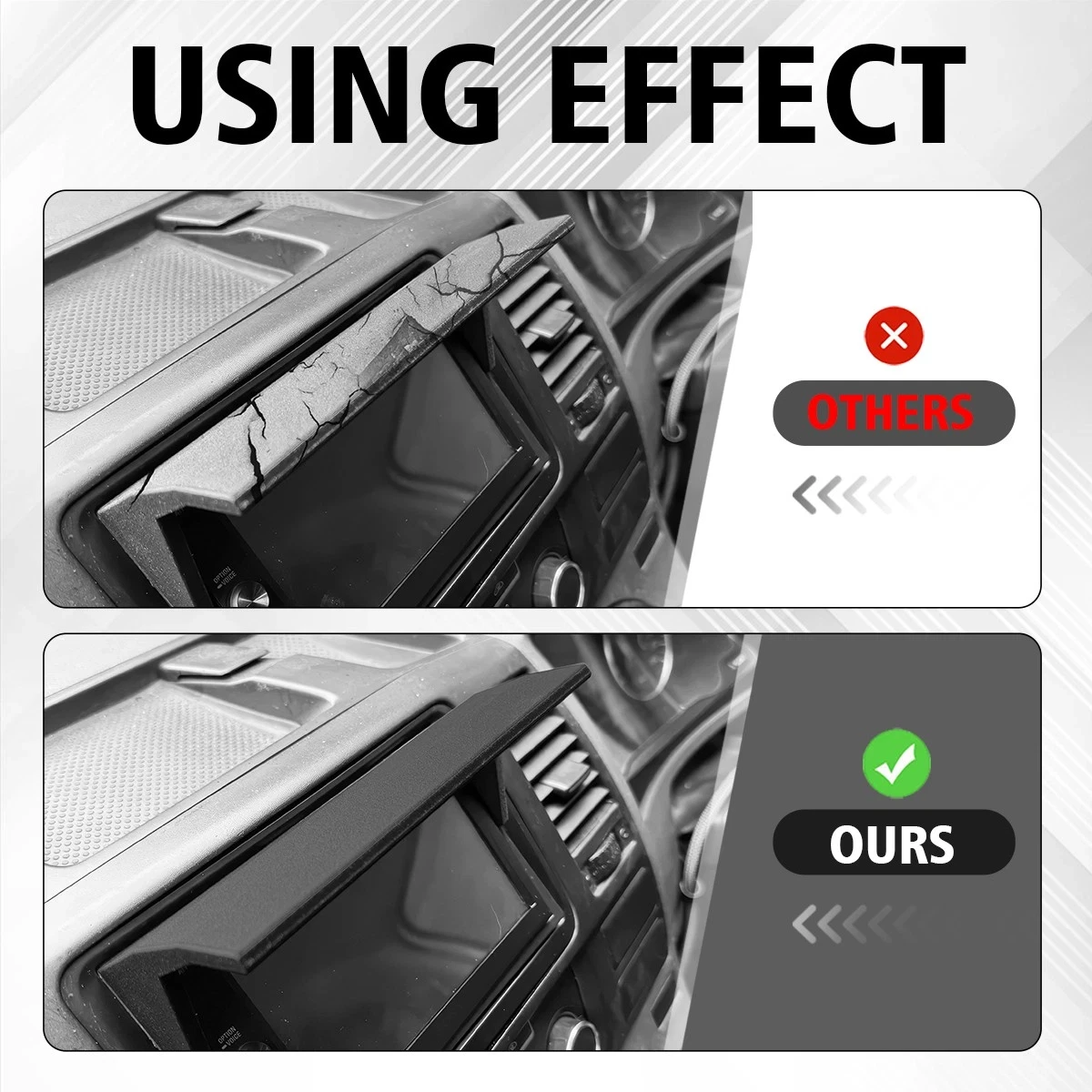 وحدة رأس ستيريو للسيارة ظلة قناع شاشة نظام تحديد المواقع والملاحة الشمس الظل لشركة فولكس فاجن الناقل T5 T5.1 T4 T6 T6.1 اكسسوارات السيارات #4