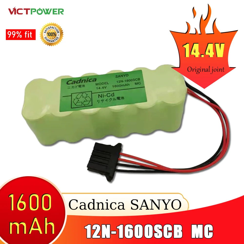 

Source manufacturer brand new Cadnica SANYO Sanyo 12N-1600SCB 14.4V 1600mAh MC lithium battery with plug customized manufacturer