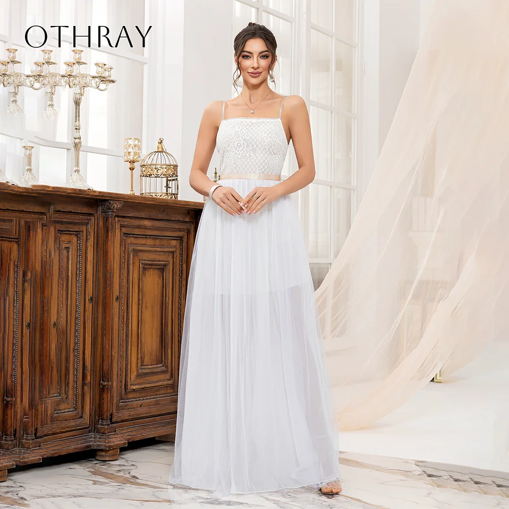 Alças de espaguete renda a linha vestido de noiva sem mangas plissado tule tornozelo comprimento personalizado vestidos de novia