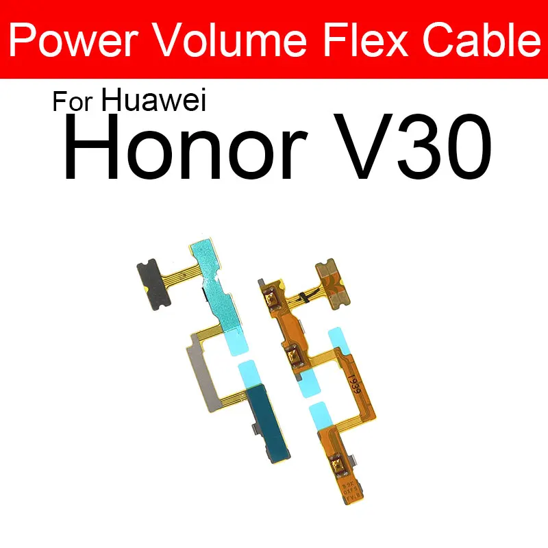 Power Volume Flex Cable For Huawei Honor V8 V9 V10 V20 V30 V40 For Honor V8 V30 Pro V9Play Audio Control Power Flex Ribbon Parts