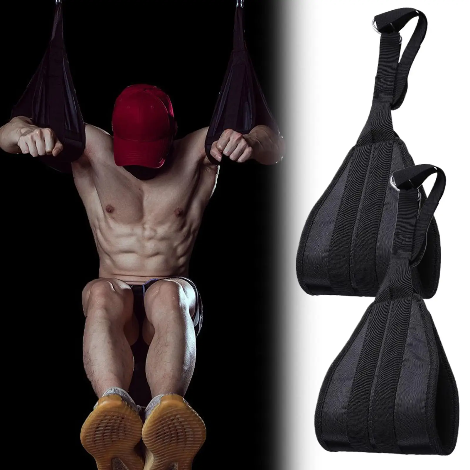 أشرطة Ab قابلة للتعليق، أشرطة تمرين مبطنة ناعمة، معدات تمرين قابلة للتعديل لتقوية الأساسية، ملابس بيلاتيس يومية قابلة للتمدد في صالة الألعاب الرياضية