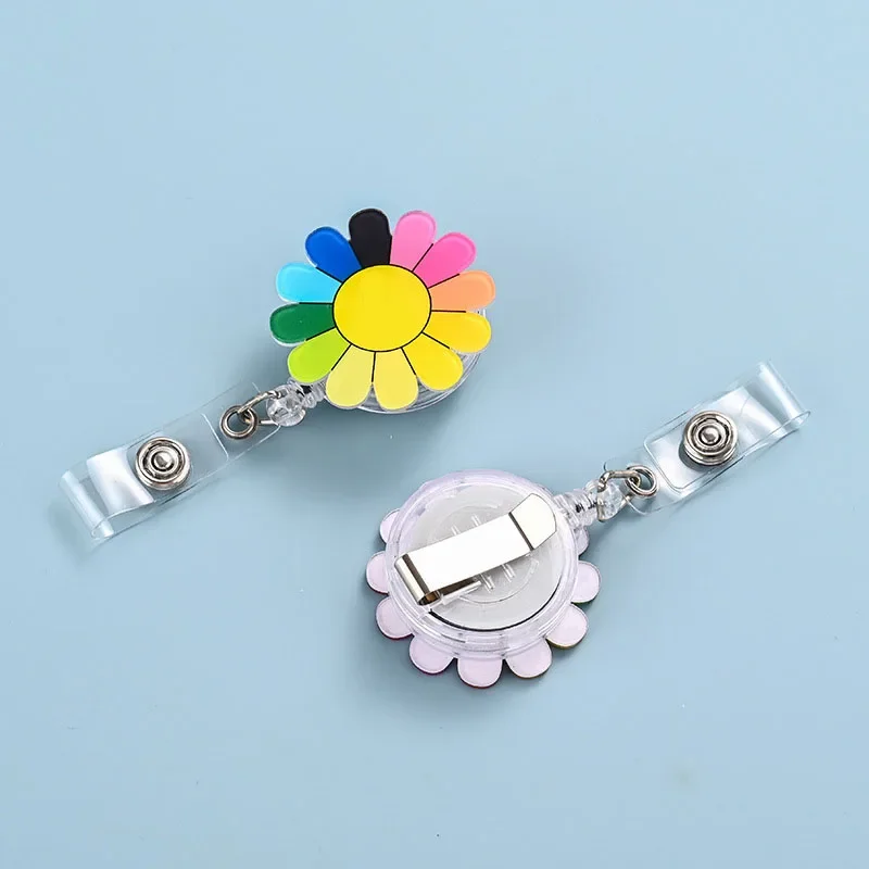 1pc Retractable Badge Holder Clips for Nurse ID Badge Reel with Belt Clip Doctor ID Card Chain Clips School Student Office