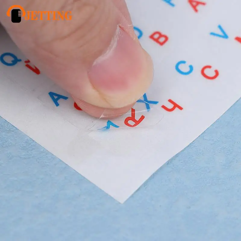 1Pc Ukraine Language Keyboard Sticker Black/Clear Background White Blue Red Black Letters Sticker For Universal PC Laptop