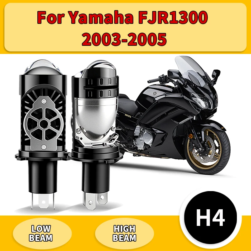 

1PC/2PCS For Yamaha FJR1300 2003-2005 10000LM H4 Projector Lens LED Motorcycle Headlight HB2 9003 Hi/Lo Beam Bulbs Plug&Play
