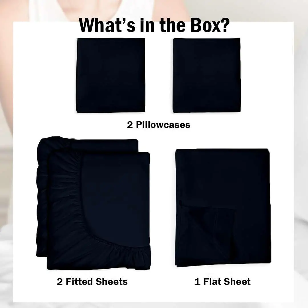 

Split King Size 5 Piece Sheet Set - Dual Adjustable Split Bed Sheets (Twin Xl Size) - Upto 16 Inch Deep Pocket - 100% Egyptian