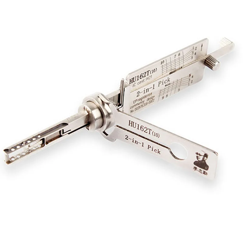 

Инструменты HU162T (10) 2-в-1 PICK для Audi Volkswagen, замок для открытой двери, задний хвостовой ящик, антибликовый замок, сменный инструмент