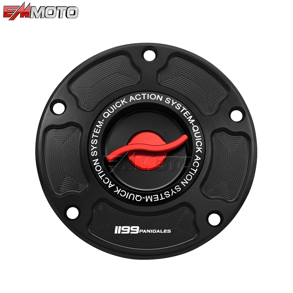 Motorcycle Accessories Fuel Tank Cap CNC Aluminum Quick Release Cover For DUCATI PANIGALE 1199 R Panigale 1199R 2013-2017 2016