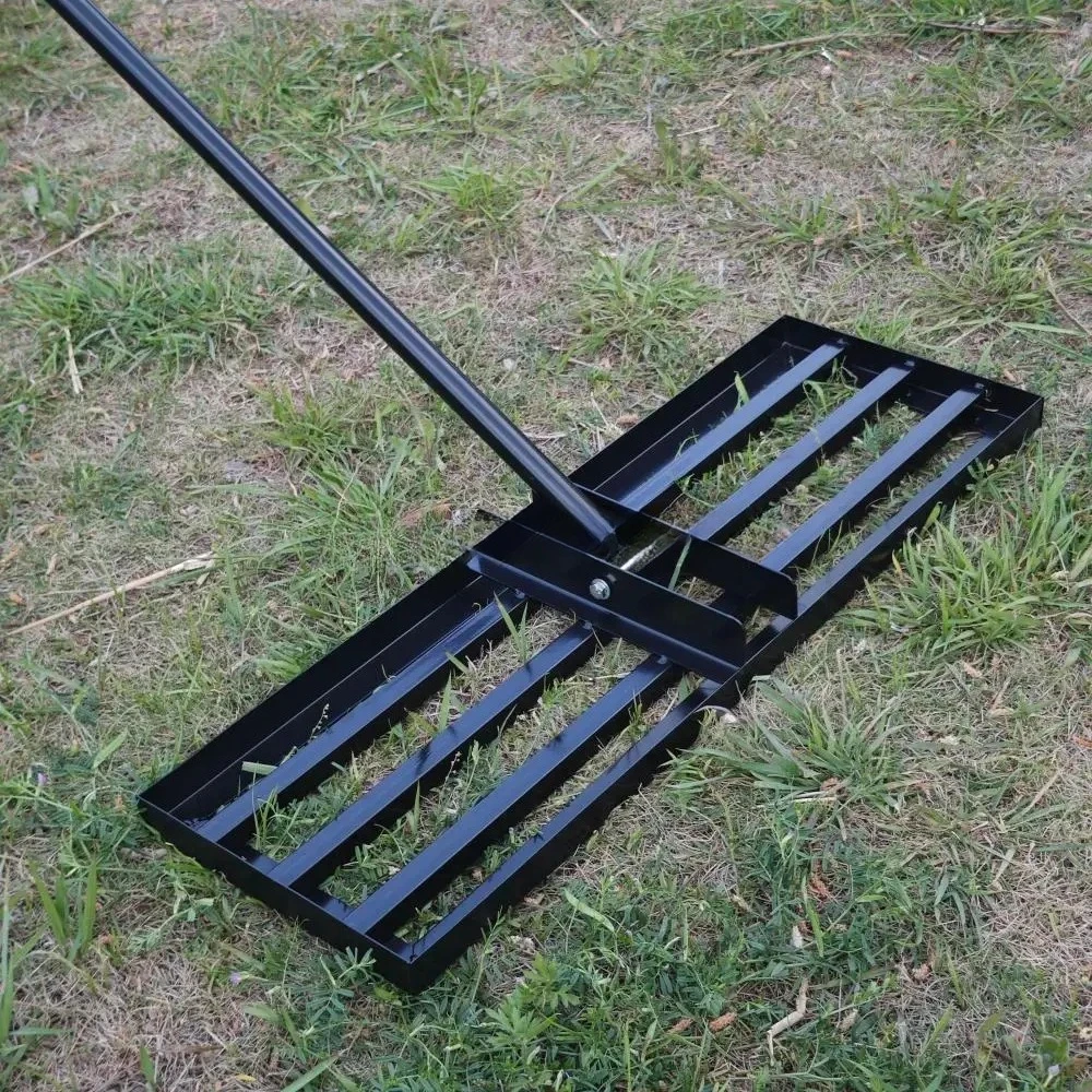 

2025Landscape Rake Custom Garden Soil Leveling Tools Steel with Foldable Handle Rolling Lawn Rake Hand Rakes for the Garden