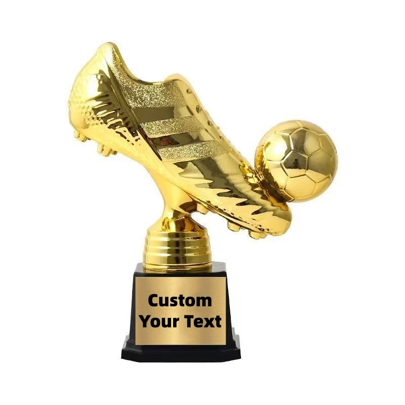 Customizable Plastic Golden Boot Award Football Match Soccer Fans Souvenir Trophy Gift Home Office Decoration Model For Sport