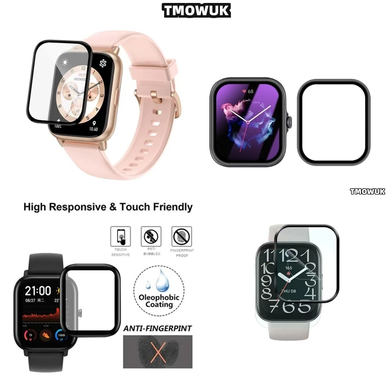 

Soft Flexible Protective Film With 3D Curved Full - Cover For Amazfit BIP 3 5 6 U Pro Active Unity GTS 2E 2 3 4 MINI Screen - Sc