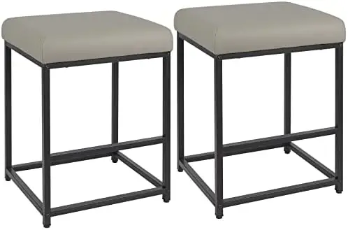 

Swivel Stools , Metal Barstools Counter with Cushions and Low Back for Kitchen Farmhouse Dining Room, Black Shower chair