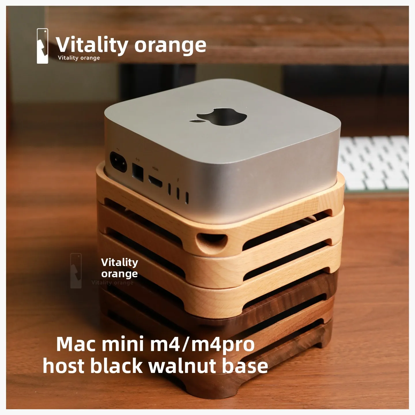 Custom Dust-Proof Base Stand for Apple Mac mini M4 M5 M6, Desktop Riser Host Cradle,Raised Anti-Dust Mount,Third-Party Accessory