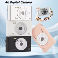 4K Mini Retro Camera 2.4 Inch IPS Screen Photography Camcorder with Flashlight Outdoor Front Rear Cam Child Entry-Level Camera