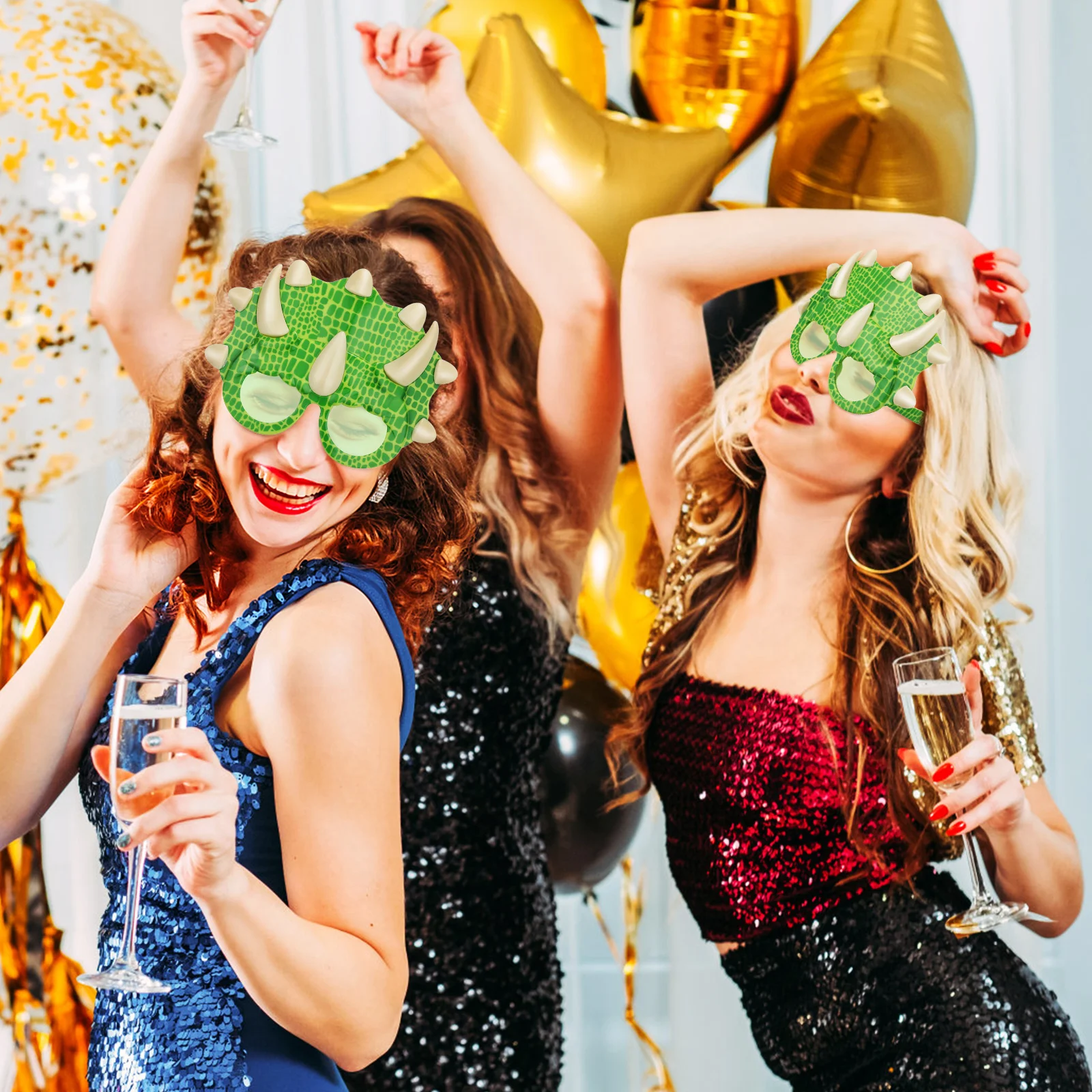 

Triceratops Sunglasses Party Funny Costume Eyewear Durable Creative Fancy Dress Festival Night Glasses Party Funny Glasses