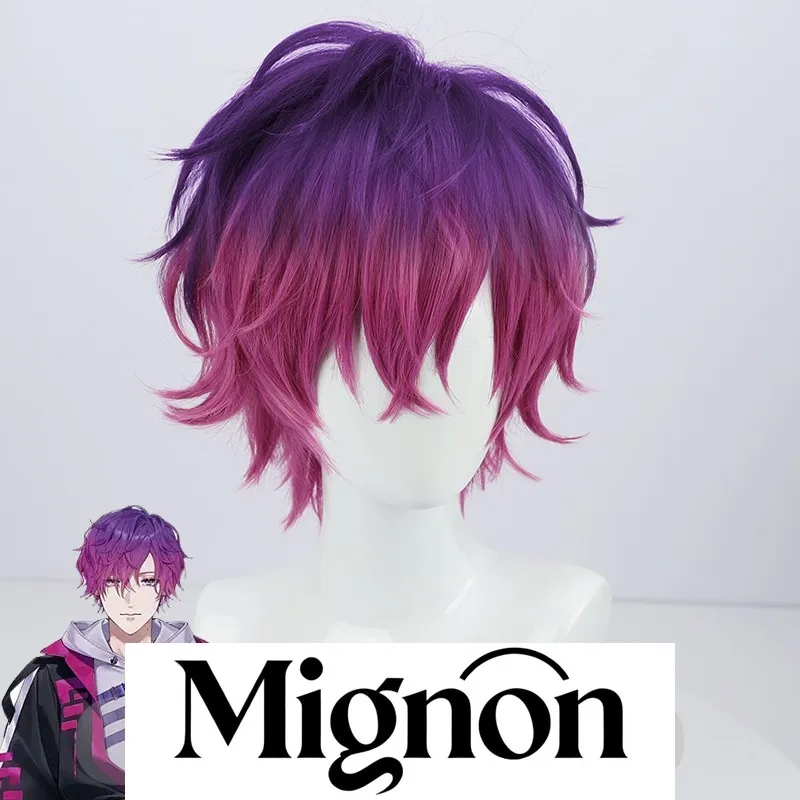 

Парик для косплея NIJISANJI Vtuber Uki Violeta, реалистичная кожа головы из смешанного волокна с градиентом