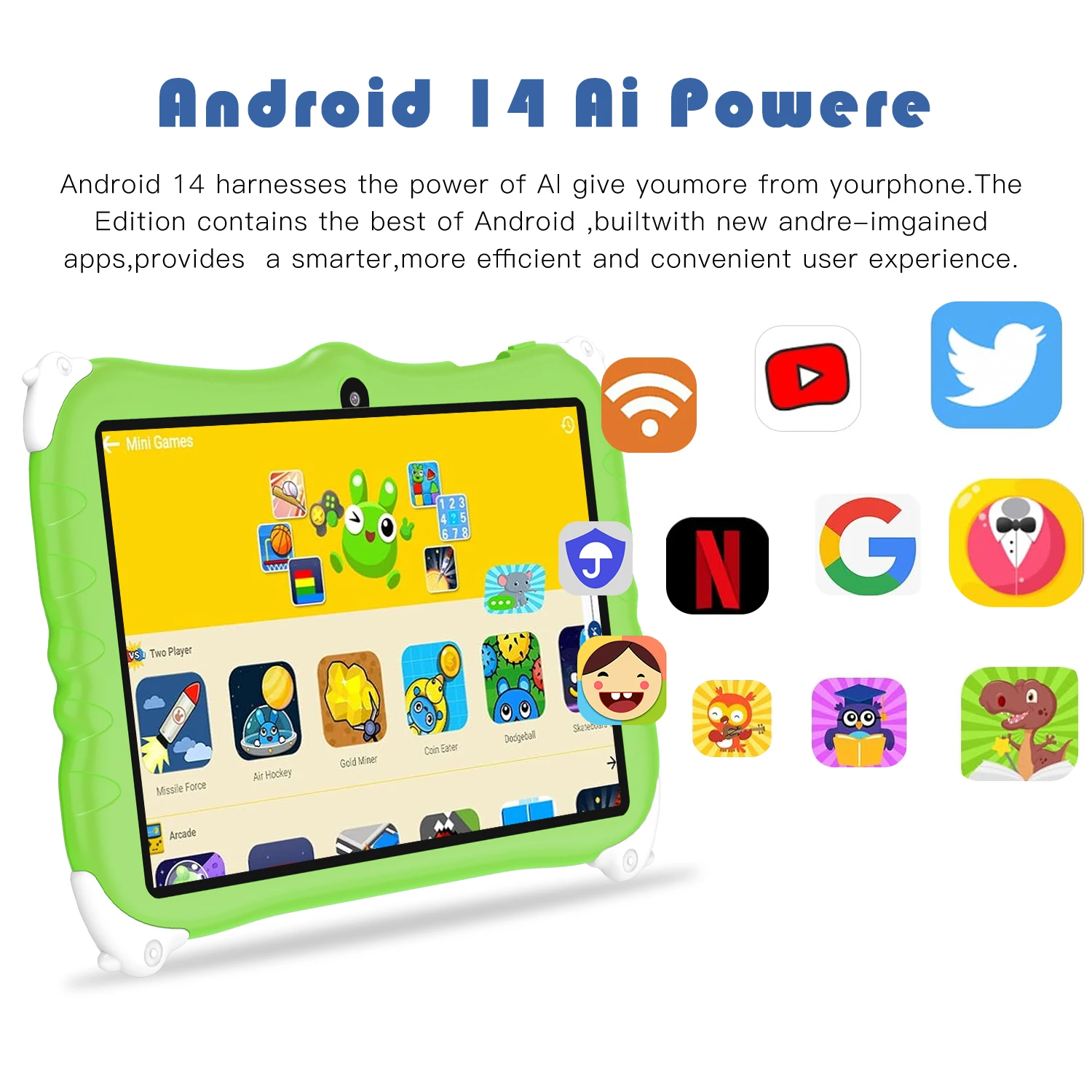 2024 Kids Penguin Android14 7-inch Tablet 12GB RAM 512GB ROM 5G GPS Snapdragon888 Bluetooth 5.0 Drop-proof and Waterproof Tablet