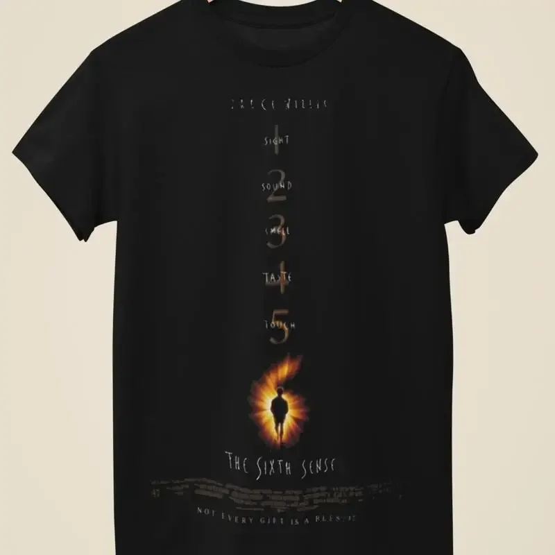 Sixth Sense Movie Poster Inspired Unisex Black T Shirt