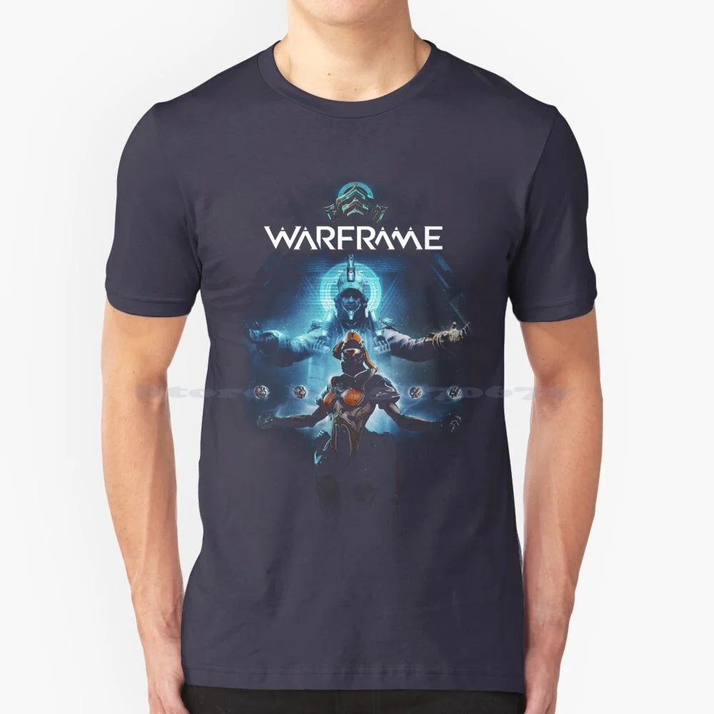 Warframe T Shirt 100% Cotton Tee Warframe Heart Of Deimos Dark Sector Play Free Tenno Lunaro Empyrean Lotus Sentient Lua The