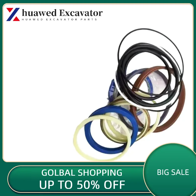 For Hyundai Excavator R55 60 80 150 200 215 225 Large And Small Bucket Arm Oil Cylinder Oil Seal Repair Kit