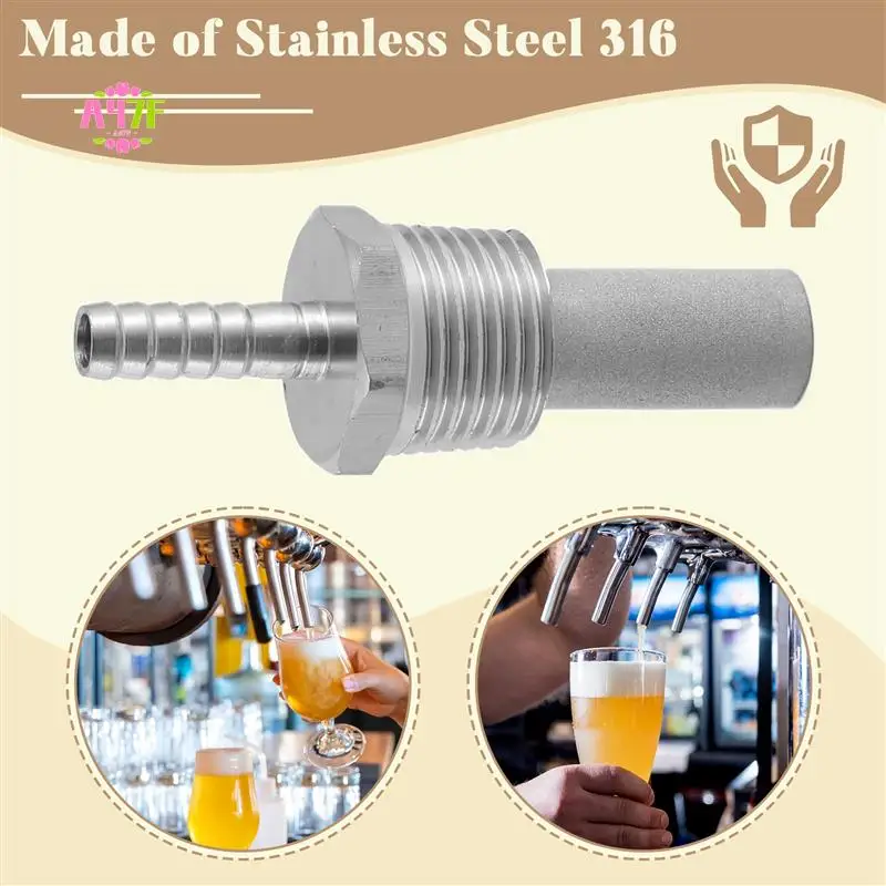 

A47F-Home Brewing Inline Oxygenation Diffusion Stone Aeration Stone 1/2 Npt Carbonation Stone