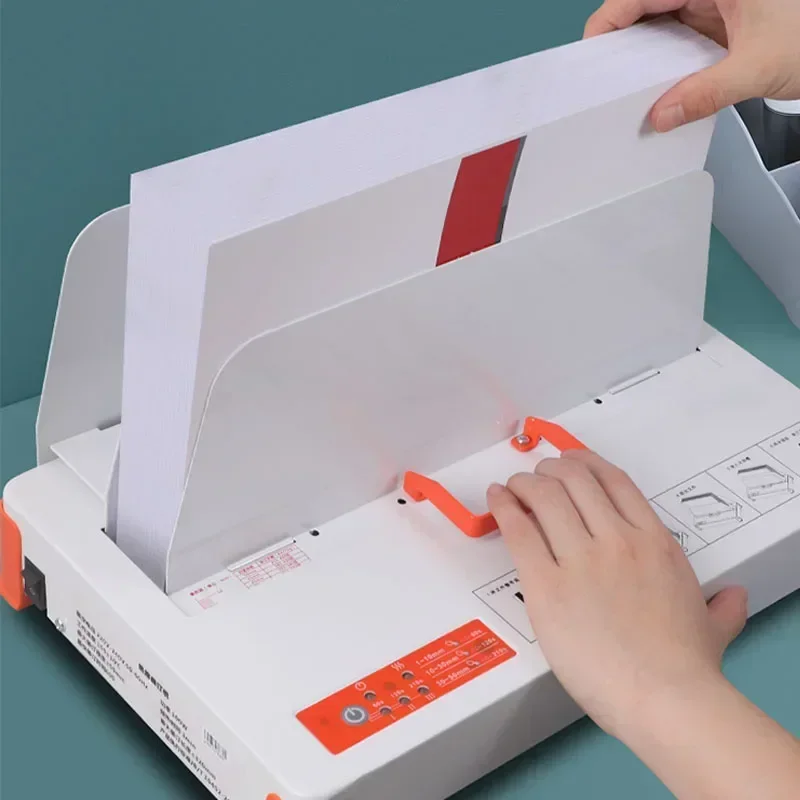 A4 Compact Automatic Hot-Melt Binding Machine Electric Wireless Binder suitable for binding documents, books,and vouchers