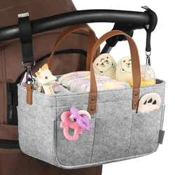 with Handle Caddy Changing Nappy Kids Storage Carrier Large Pocket Baby Felt Storage Nursery Organizer Basket Infant Diaper Bag