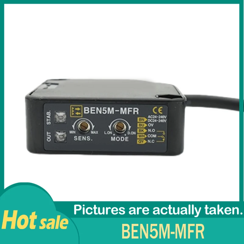 100% New High-Quality BEN5M-MFR AC/DC Retroreflective Photoelectric Switch Sensor Sensing 5 Meters Relay Output