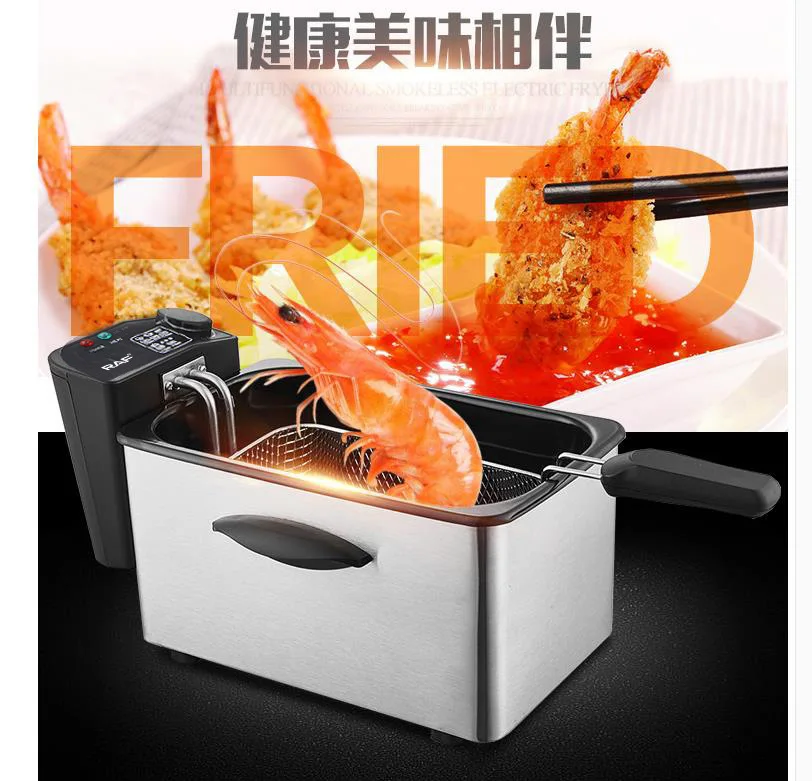 Fry Pan household small electric deep fryer Electric fryer commercial fritters french fries machine