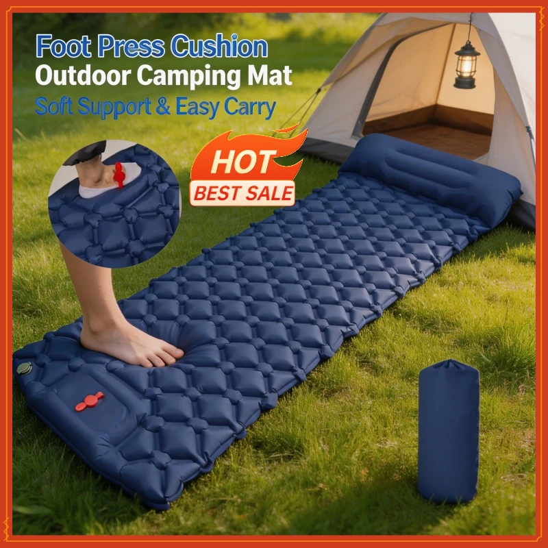 Outdoor Outdoor Camping Sleeping Pad Folding Sleep Mat Beach Inflat Mattress with Pillows Ultralight Air Mat Travel Hiking New - Aliexpress Deal