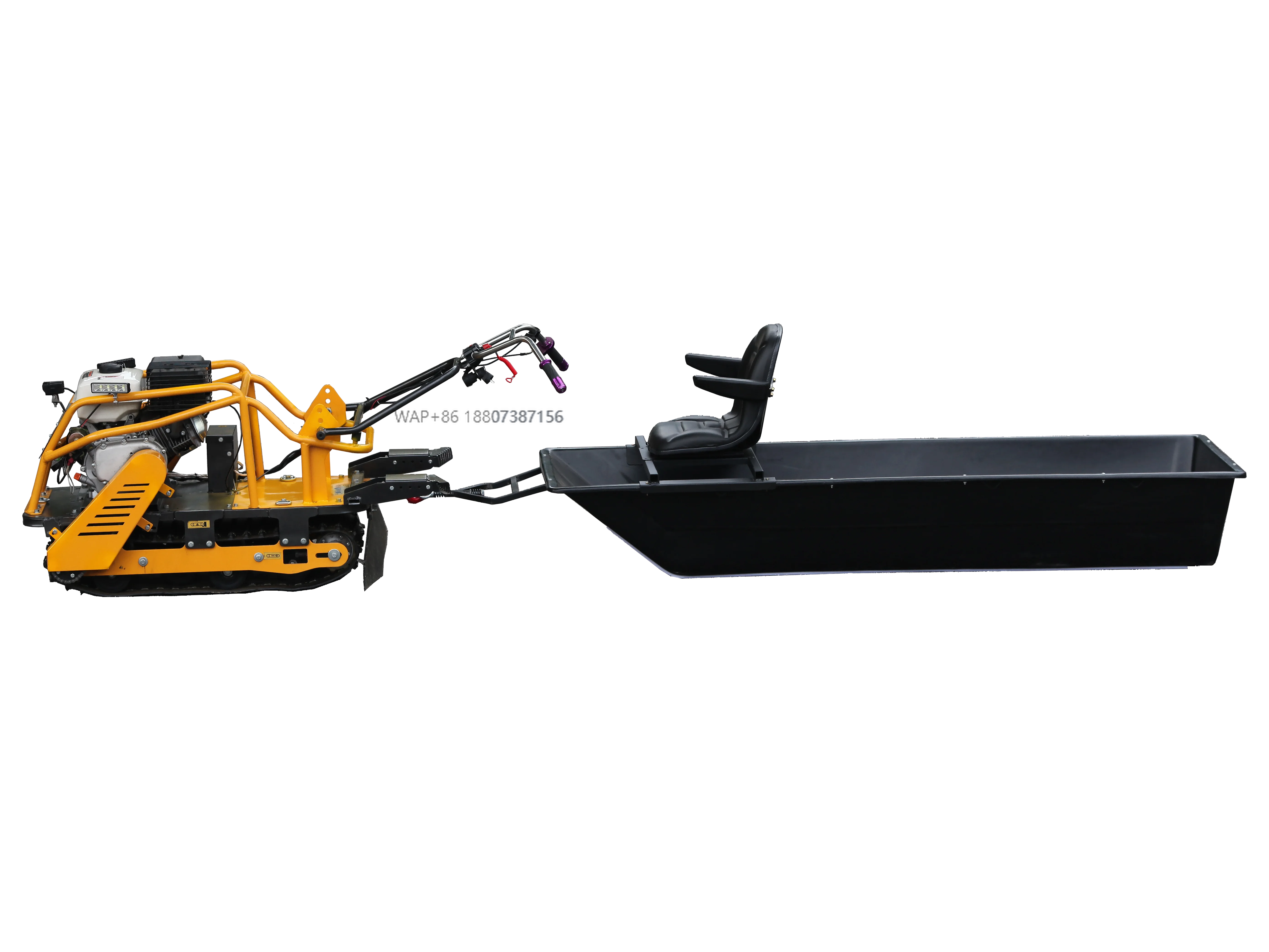 190F 4 Stroke  Engine Electric Start 420CC Easily Transportable  GMX500A Snowmobile with Protection Bar