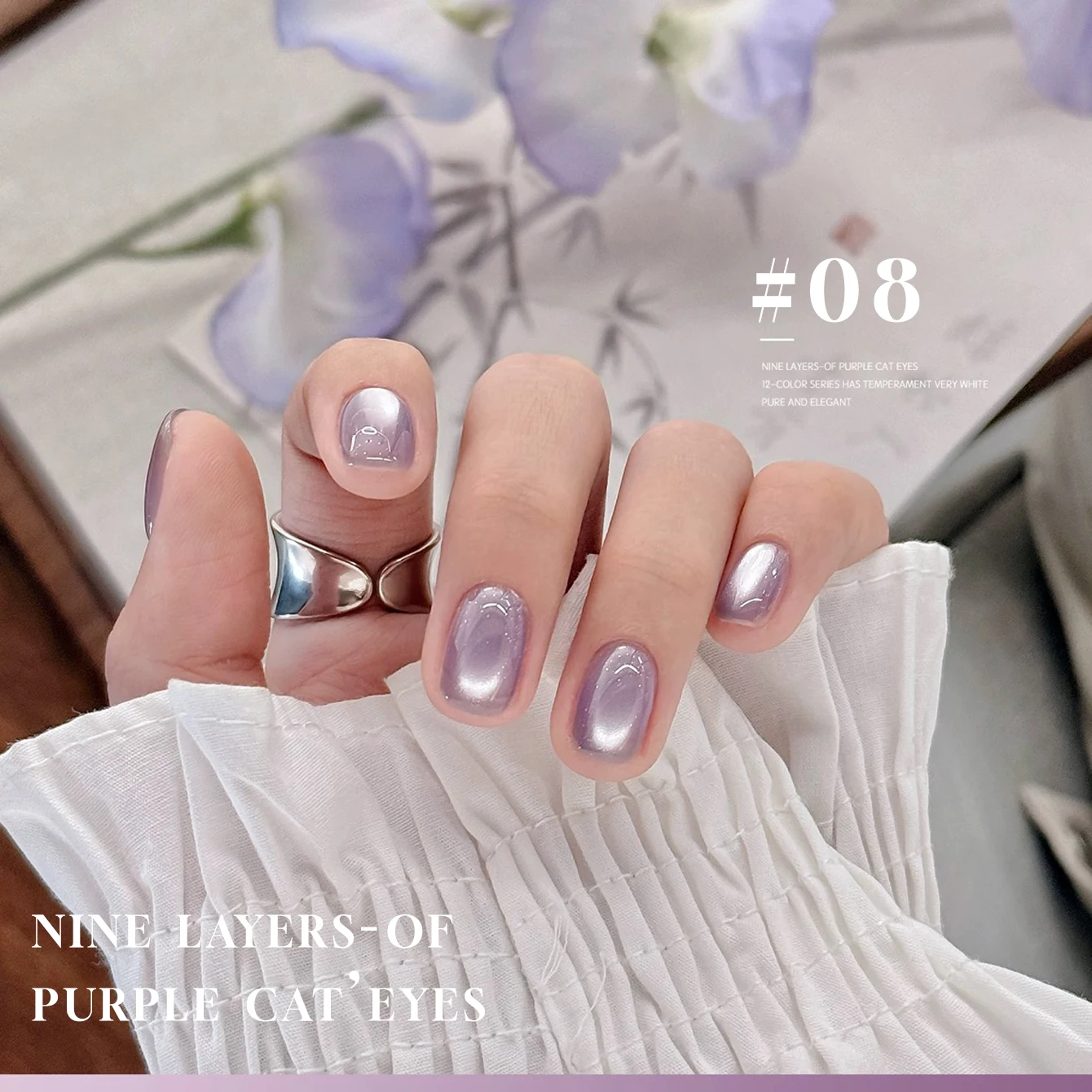 MN 1-12 pezzi 12ML Summer Hot Series Cat Eye Gel Smalto per unghie Unghie estive Ice Clear Cat Eye Smalto per unghie Unghie rosa Unghie viola