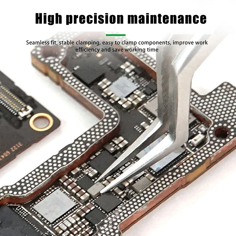 Aax-17 Pinzette di precisione anticorrosione ad alta durezza in acciaio inossidabile non magnetico Strumento di riparazione di componenti elettronici