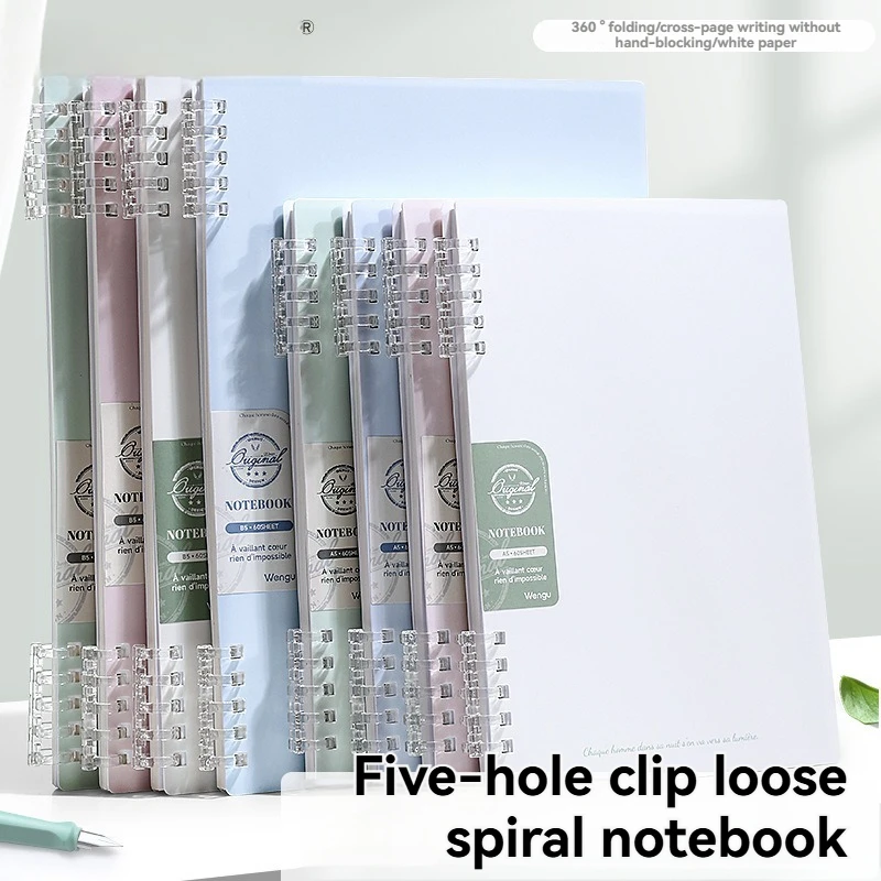 1PC Notizbuch mit drei Löchern und Clip für lose Blätter, abnehmbares, leichtes Notizbuch für Studenten, mehrere Farben erhältlich – Detail 7