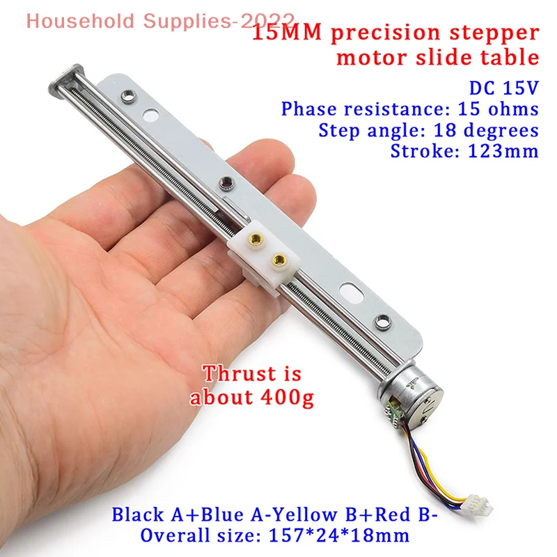 

123mm Linear Actuator Micro 15mm Linear Stepping Motor With Nut Two-phase Four-wire Stepper Motor DIY 3D Printer