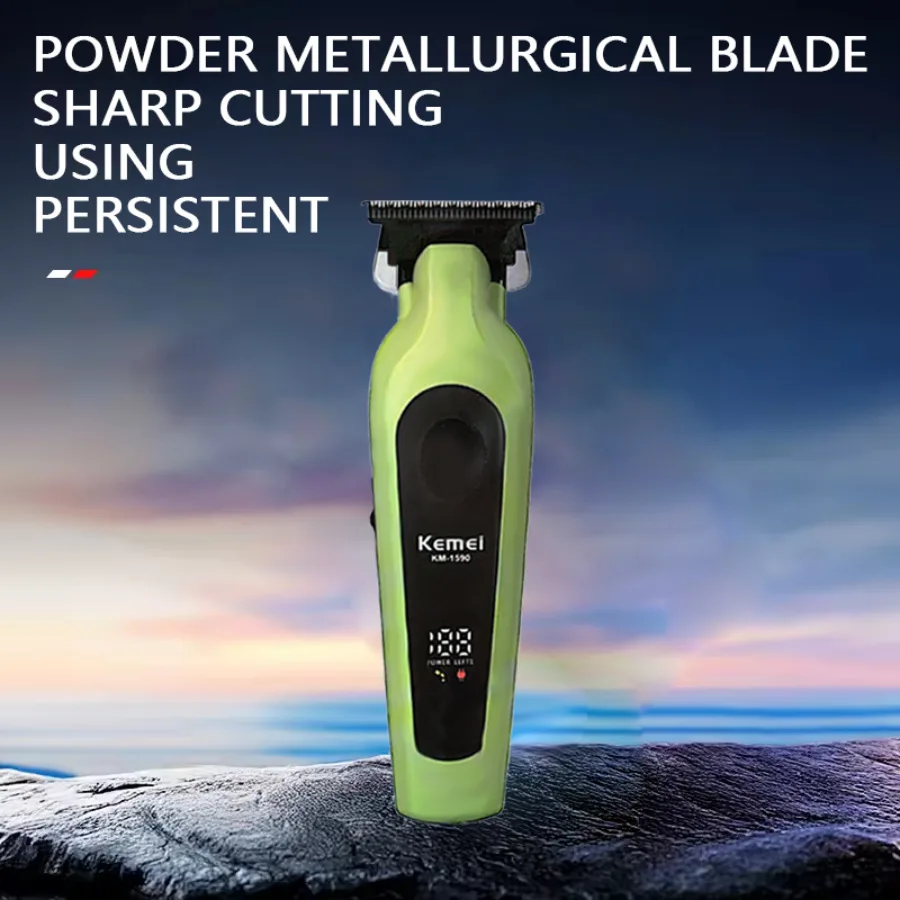 Kemei Haarschneider, professioneller Körpertrimmer, elektrische Haarschneidemaschine, wiederaufladbare Haarschneidemaschine, 0 mm Haarschneider für Männer KM-1590 – Detail 5