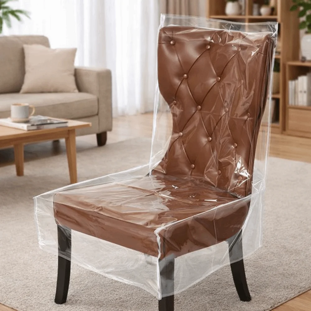 

Slipcover Waterproof Chair Cover Clear Transparent Chair Seat Cover Dustproof Anti Scratch PVC Chair Protector Home Kitchen